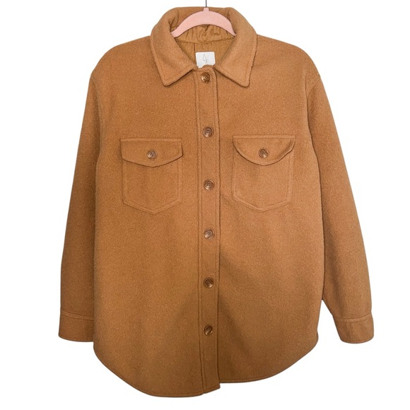 Joie Camel Women’s Oversized Shirt Shacket Jacket - Picture 2 of 3
